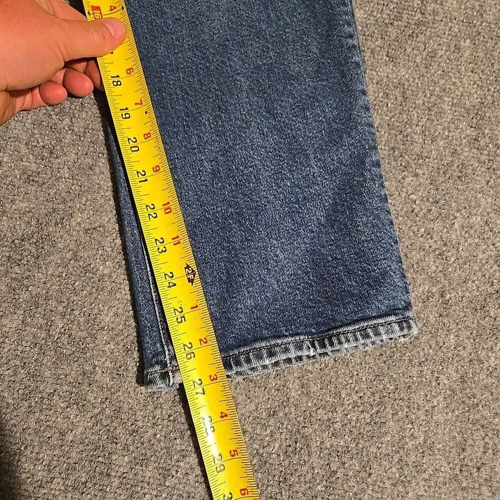 J Crew Denim Jeans Womens 29P Blue Nipped Straight High Rise Semi Stretch